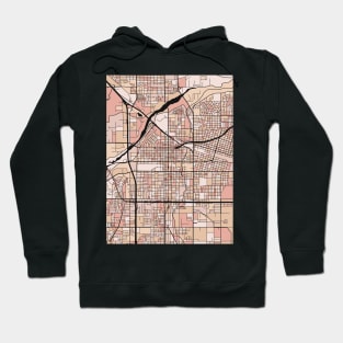 Bakersfield Map Pattern in Soft Pink Pastels Hoodie